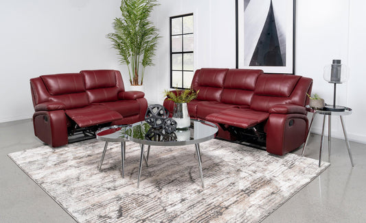 Camila Reclining 2-Piece Set in Red - Coaster Furniture