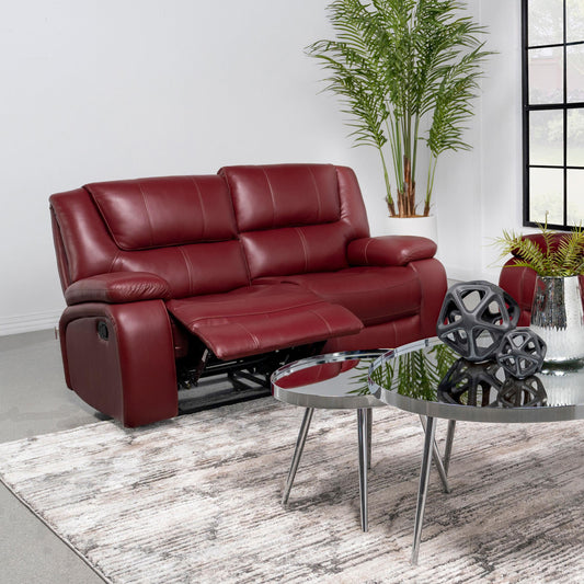 Camila Motion Loveseat in Red - Coaster Furniture
