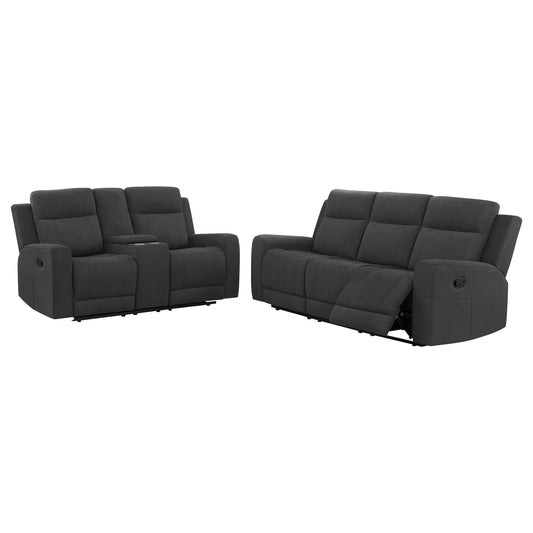 Brentwood Reclining 2-Piece Set in Taupe - Coaster Furniture