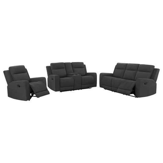 Brentwood Reclining 3-Piece Set in Taupe - Coaster Furniture