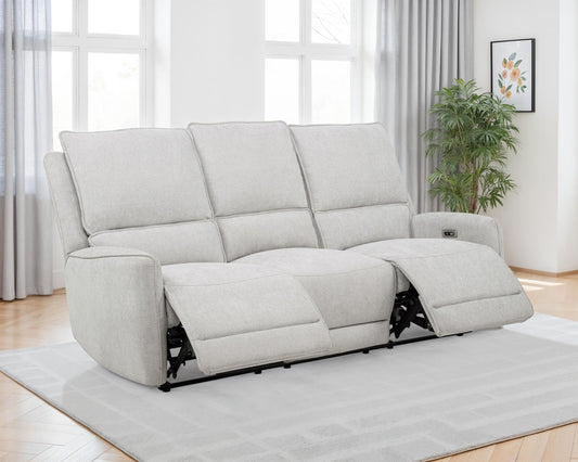 Sylmar Power Reclining Sofa in Dove Grey - Coaster Furniture