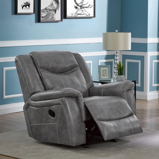 Conrad Glider Recliner in Grey - Coaster Furniture