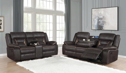 Greer Reclining 2-Piece Set in Taupe - Coaster Furniture