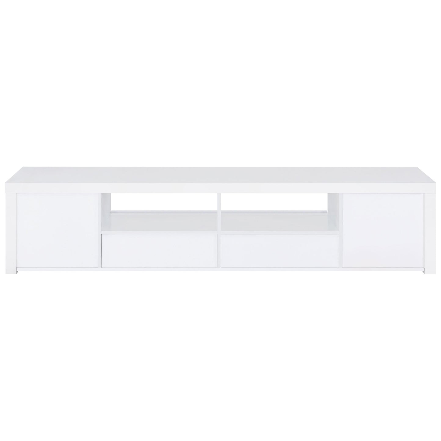 Jude Tv Stand in White High Gloss - Coaster Furniture