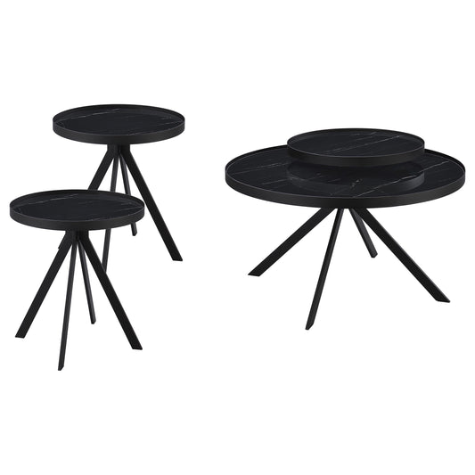 Briggs Coffee Table Set in Black - Coaster Furniture