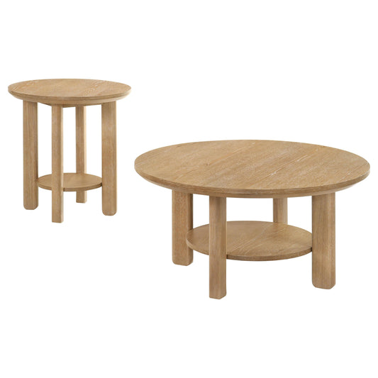 Ottowa Coffee Table Set in Light Oak - Coaster Furniture
