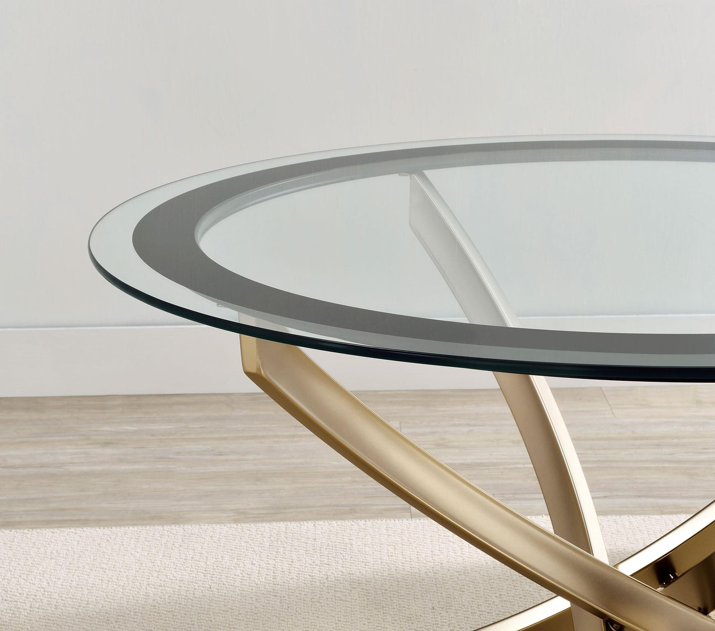 Brooke Coffee Table - Rose Brass