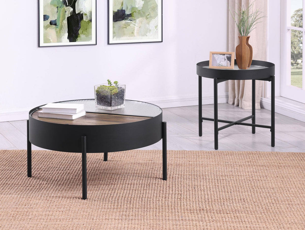 Ozella End Table in Rustic Brown - Coaster Furniture