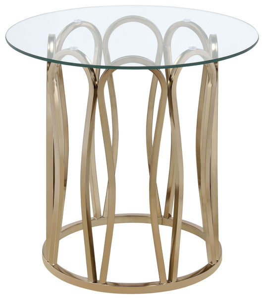 Monett End Table in Chocolate Chrome - Coaster Furniture