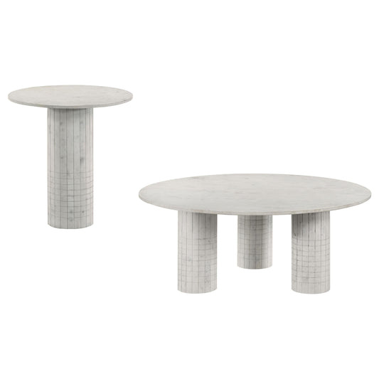 Astoria Coffee Table 2 Set in White - Coaster Furniture