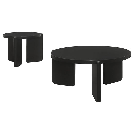 Cordova Coffee Table 2-Piece Set in Black - Coaster Furniture