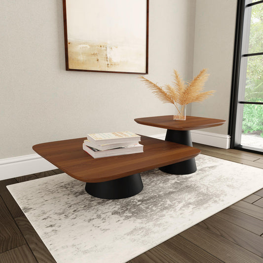 Eason Coffee Table Set - Walnut