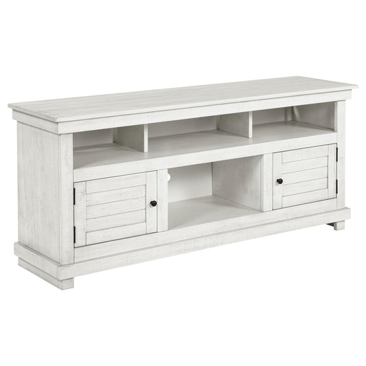 Payne Tv Stand in Distressed White - Coaster Furniture