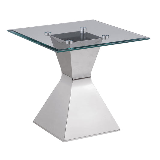 Jenny End Table in Polished Stainless Steel - Coaster Furniture
