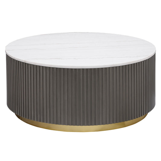 Jason Coffee Table in White Marble - Coaster Furniture