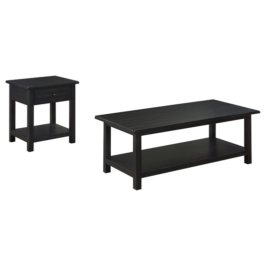 Payne Coffee Table 2-Piece Set in Distressed Java - Coaster Furniture
