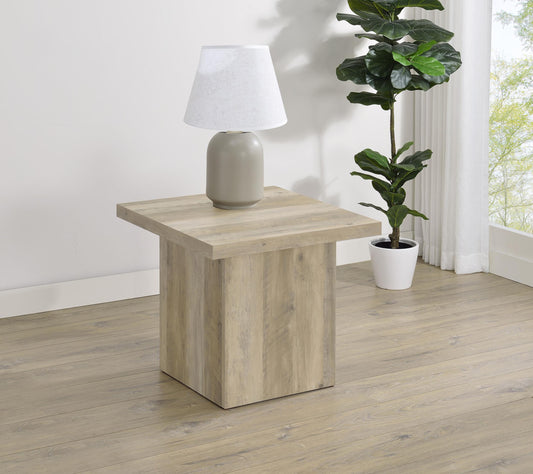 Devar End Table - Distressed Pine