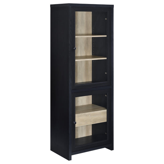 Trini Media Tower in Black Nickel - Coaster Furniture