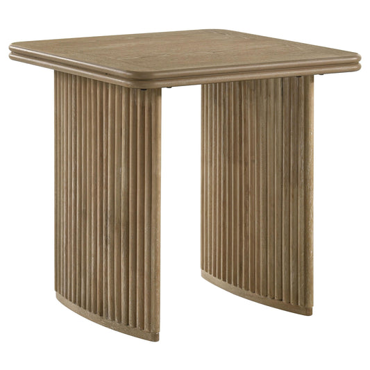 Adina End Table in Distressed Light Brown - Coaster Furniture
