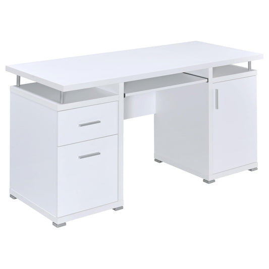 Tracy Computer Desk in Cappuccino - Coaster Furniture
