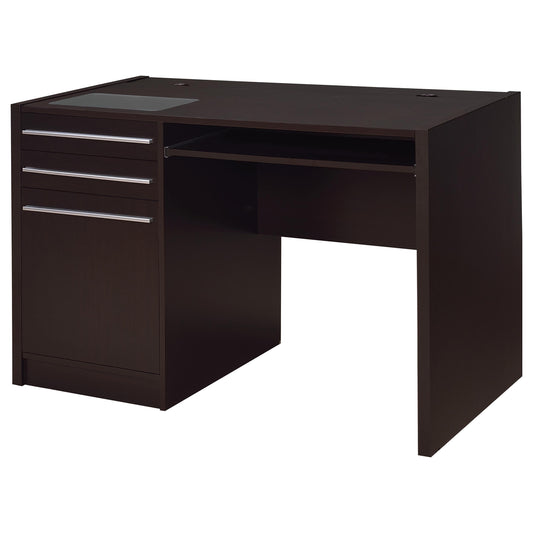 Halston Computer Desk in Cappuccino - Coaster Furniture