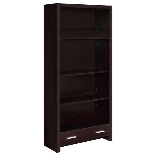 Skylar Bookcase in Cappuccino - Coaster Furniture