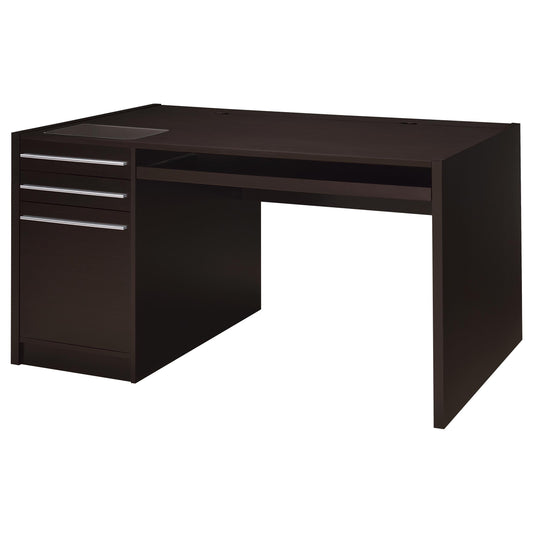 Halston Computer Desk in Cappuccino - Coaster Furniture