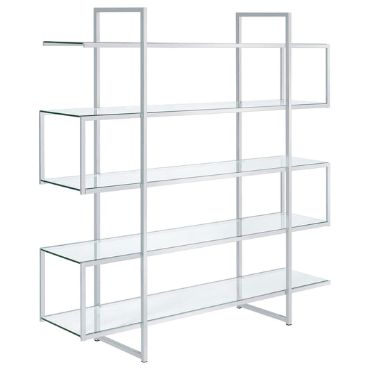 Elmer Bookcase in Clear - Coaster Furniture