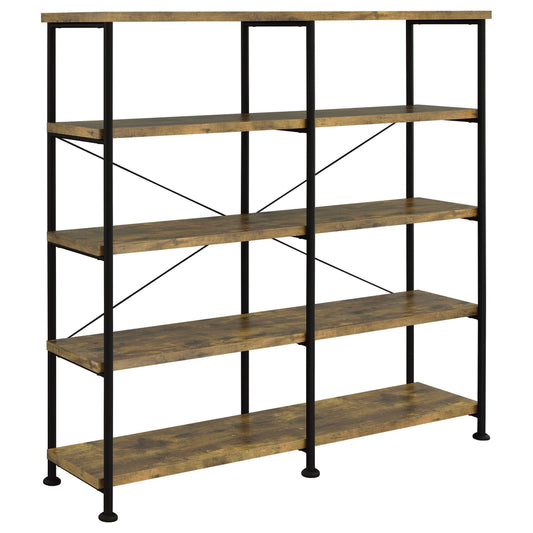 Analiese Bookshelf in Rustic Nutmeg - Coaster Furniture