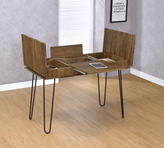 Sheeran Writing Desk in Rustic Amber - Coaster Furniture