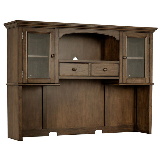 Hartshill CREDENZA DESK & HUTCH in Burnished Oak - Coaster Furniture