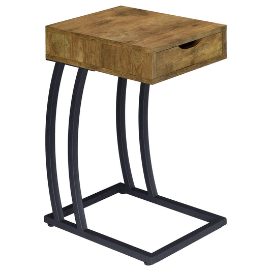Troy Side Table in Rustic Nutmeg - Coaster Furniture