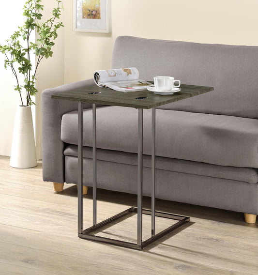 Pedro Side Table in Weathered Grey - Coaster Furniture