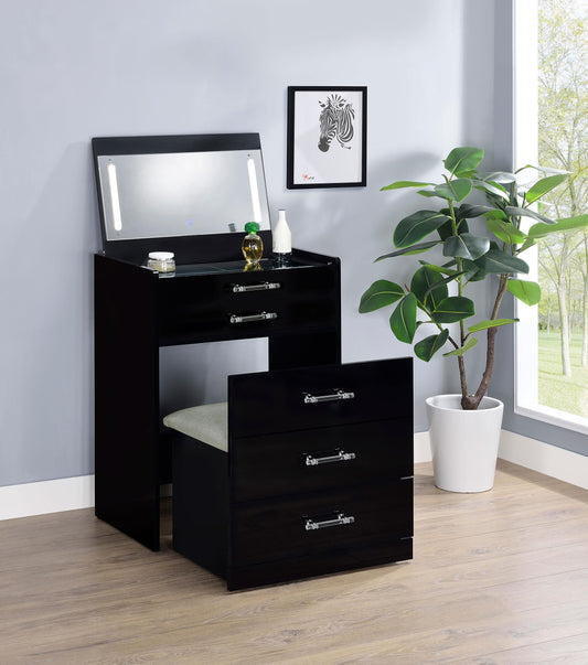 Danbury Vanity Set in White High Gloss - Coaster Furniture