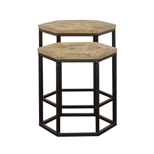 Loannis 2-Piece Nesting Table in Matte Black - Coaster Furniture