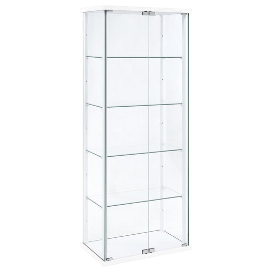 Delphinium Curio Cabinet in Black - Coaster Furniture