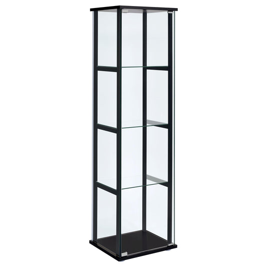 Delphinium Curio Cabinet in Black - Coaster Furniture