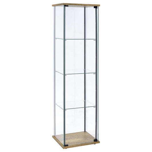 Delphinium Curio Cabinet in Black - Coaster Furniture