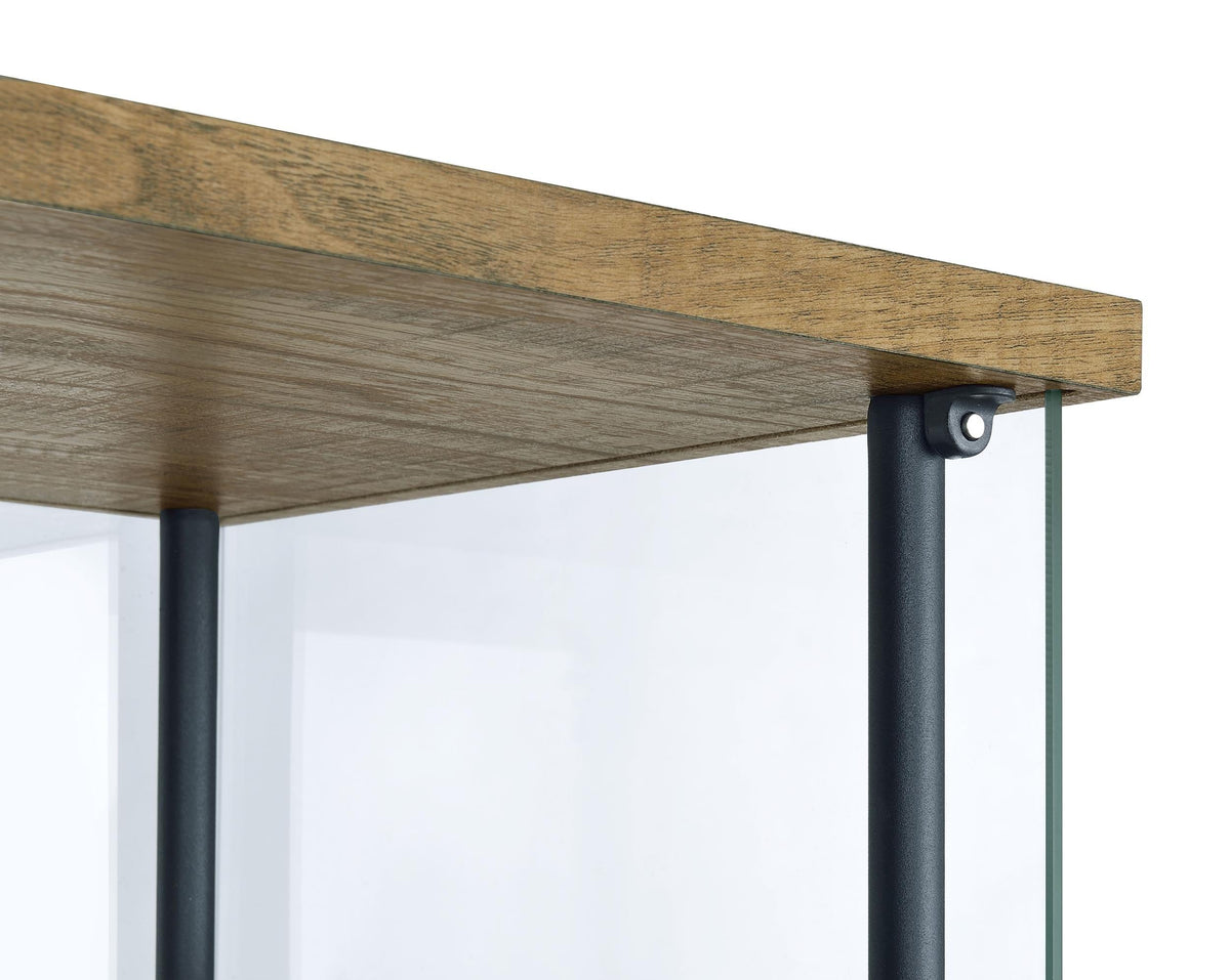Delphinium Curio Cabinet in Black - Coaster Furniture