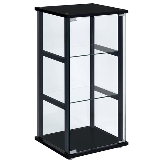 Delphinium Curio Cabinet in Black - Coaster Furniture