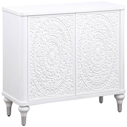 Cardella Accent Cabinet in Distressed White - Coaster Furniture