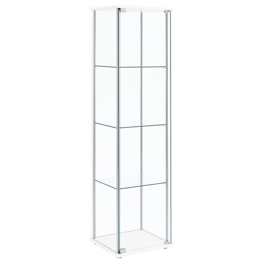 Bellatrix Curio Cabinet in White - Coaster Furniture