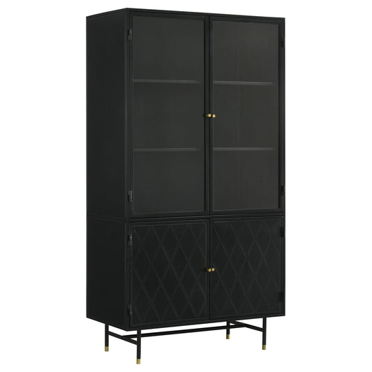 Santiago Accent Cabinet in Matte Black - Coaster Furniture