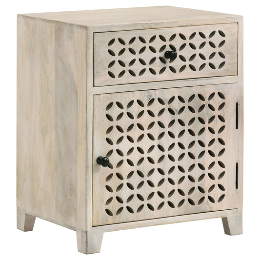 August Accent Cabinet in White Washed - Coaster Furniture
