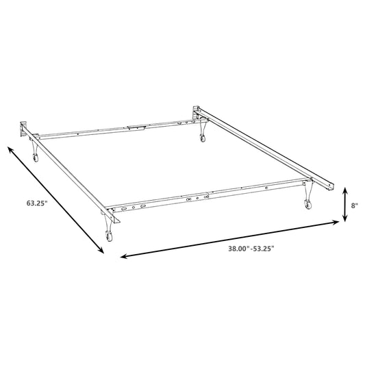 Kerns T/F Bed Frame (Hb) in Black