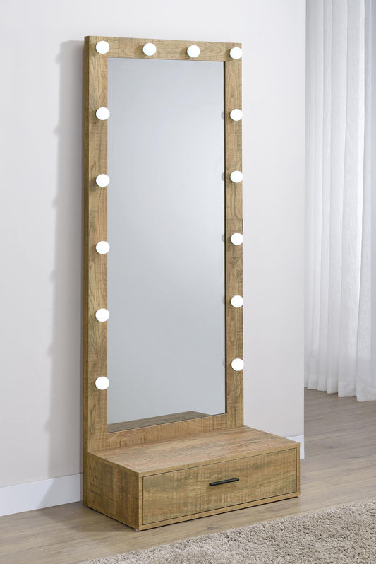 Windrose Floor Mirror in Black - Coaster Furniture