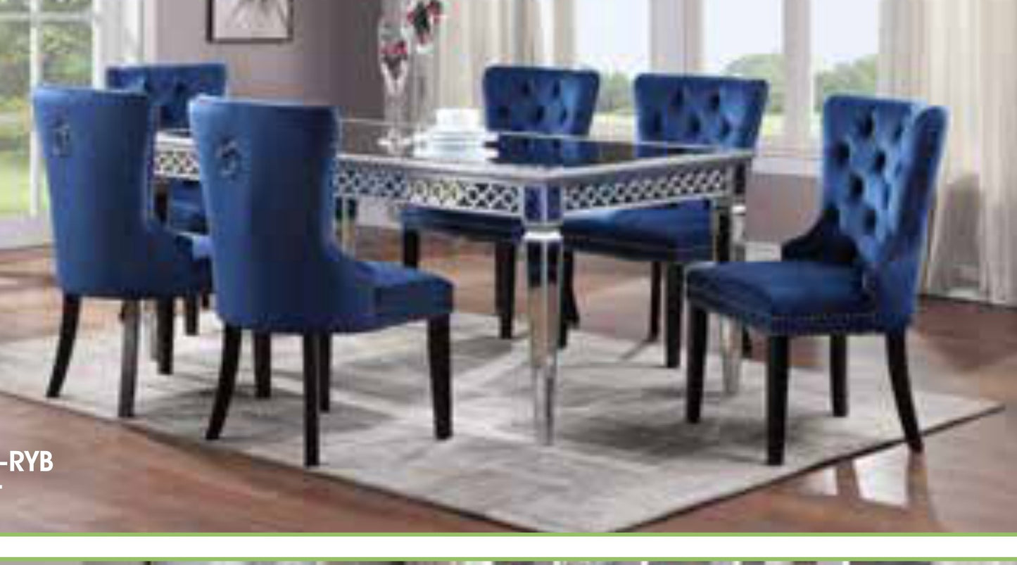 D6160 Velvet Mirror Dining Set