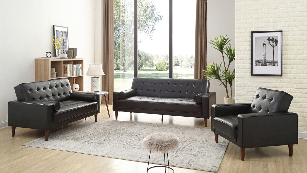 Andrews Black Living Room Set (G843)