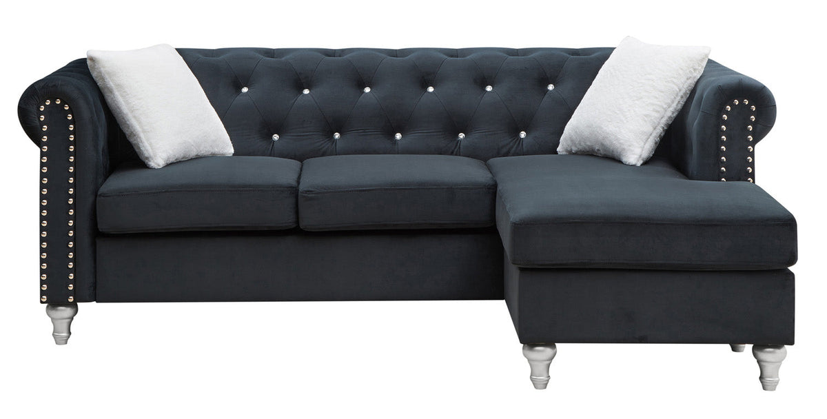 Raisa Black Sectional (G863B)