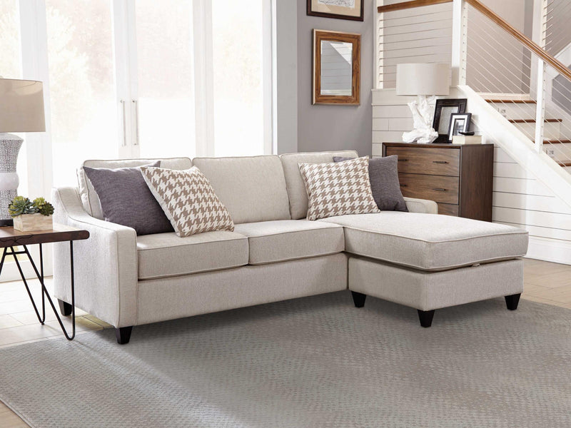 Mcloughlin sectional sofa in platinum upholstery